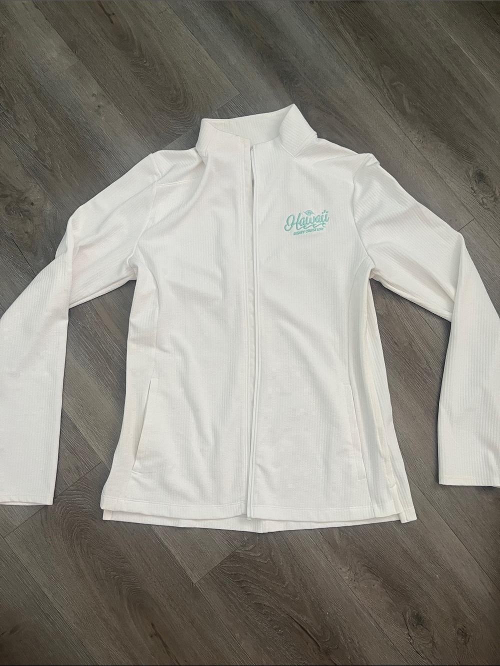 Disney Cruise Line Nike White Zip-Up Lightweight Women's Jacket with Mint Logo
